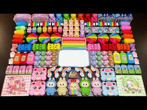 MIXING SLIME WITH CLAY VS MAKEUP VS GLITTER ! Mixing Random Things Into GLOSSY Slime #7088