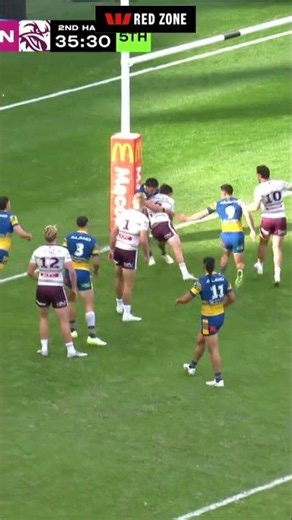 Joey Walsh defies the post to score in the Red Zone