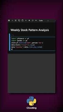 Weekly Stock Pattern Analysis in Python