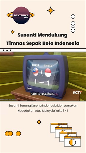 Susanti Mendukung Timnas Indonesia Vs Malaysia #upinipin