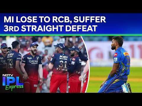 IPL 2026 MI vs RCB Highlights: Mumbai Indians Lose To RCB By 18 Runs, Suffer 3rd Straight Defeat