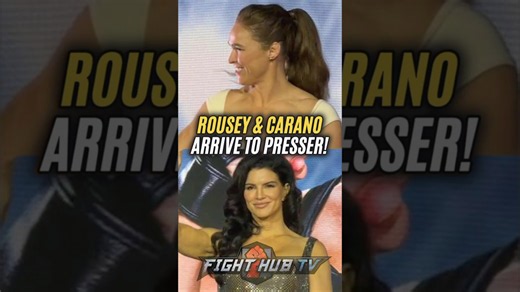 Ronda Rousey and Gina Carano arrive for New York press conference