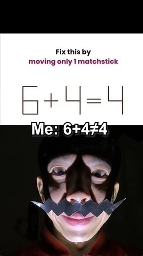 Me fix this math by moving only 1 matchstick #shorts
