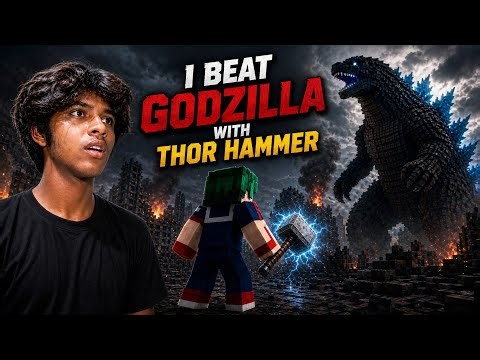 I Beat Godzilla With Thor Hammer in Minecraft 😱⚡