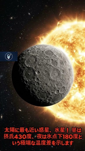 太陽に最も近い惑星、水星！