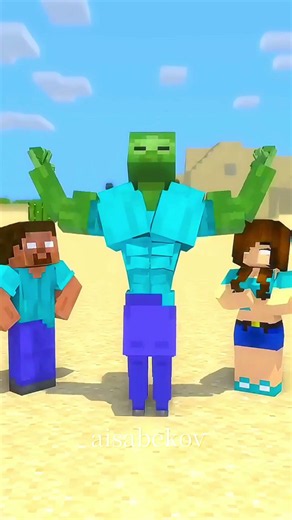 Herobrine Vs Strong Steve, Bro Zombie Changed to Buff - Minecraft Animation