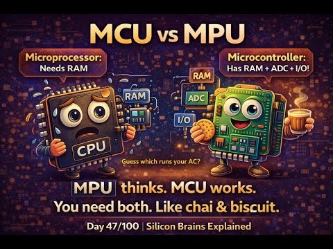 Day 47: Microcontrollers vs Microprocessors — Which Brain Powers Your Tech? (2026 Explained Simply)