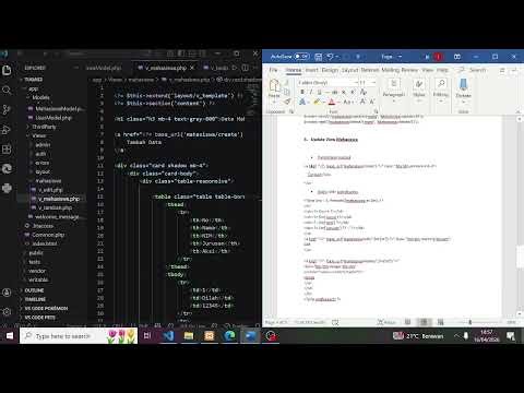 Implementasi Fitur CRUD CodeIgniter 4 & Integrasi Template SB Admin 2 - Tugas Minggu 3 PW 2