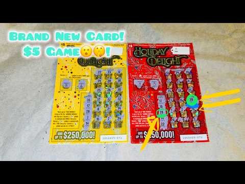 TRYING OUT BRAND NEW $5 HOLIDAY DELIGHT CALIFORNIA LOTTERY SCRATCHERS SCRATCH OFF!