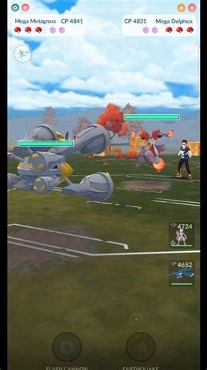 ✨️Mega Delphox VS✨️Mega Metagross PVP Battle in Pokemon Go