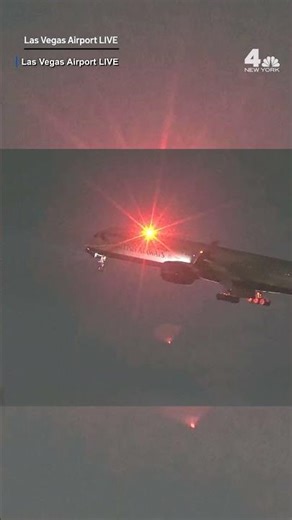 Video shows moment plane loses tire after takeoff at Las Vegas airport | NBC New York