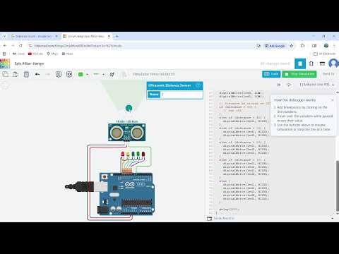 Electronic Simulator | Arduino Ultrasonic Sensor Project Tinkercad Circuit + C++ Code Full Tutorial