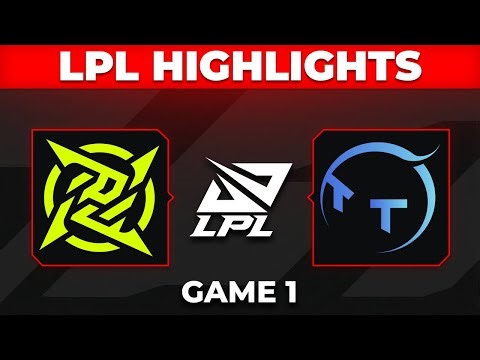 NIP vs TT Highlights Game 1 | LPL 2026 Split 1 | Ninjas in Pyjamas vs TT Gaming by Onivia