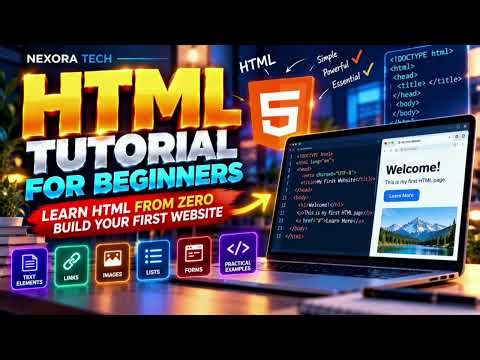 HTML Tutorial for Beginners 🚀 | Learn HTML From Zero & Build Your First Website!
