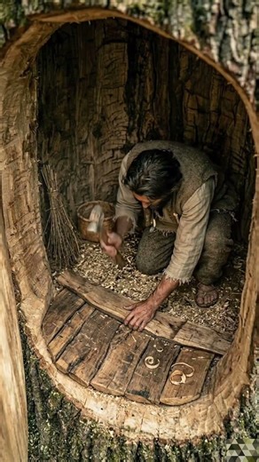 Living Inside a Giant Tree 🌳 | Ultimate Forest Survival Shelter #primitiveplus