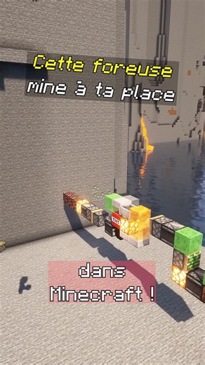Cette foreuse mine à ta place dans Minecraft #minecraft #redstone #gaming
