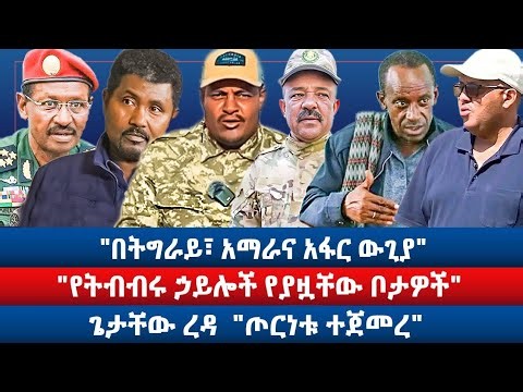 "በትግራይ፣ አማራና አፋር ውጊያ" / "የትብብሩ ኃይሎች የያዟቸው ቦታዎች" / ጌታቸው ረዳ  "ጦርነቱ ተጀመረ"