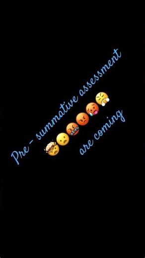 Pre summative assessment are coming