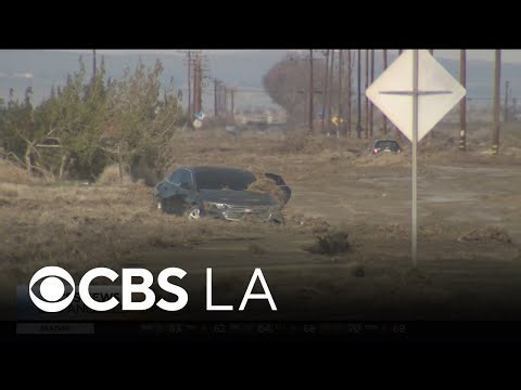Antelope Valley residents frustrated after flooding leaves roads covered in mud