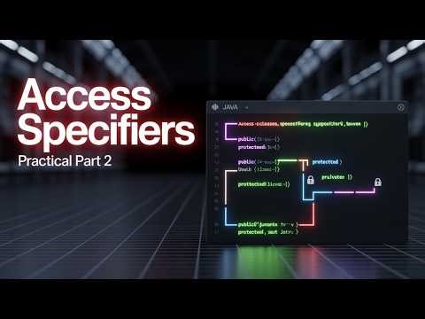 Java Tutorial: Practical Implementation Of Access Specifiers Part Two | Lecture 89