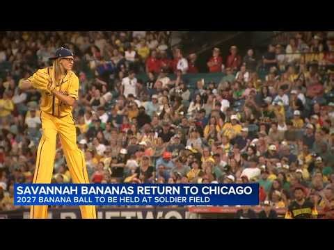 Banana Ball coming to Chicago's Soldier Field in 2027 with Savannah Bananas facing Party Animals