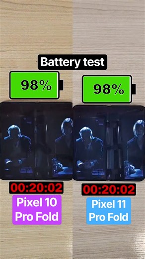 Google Pixel 10 Pro Fold vs Pixel 11 Pro Fold battery test!