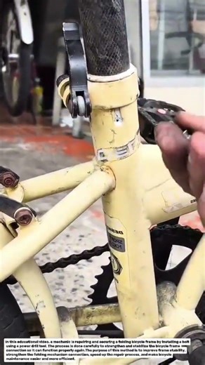 Smart Bicycle Frame Repair! Fast Drill Bolt Installation Technique.