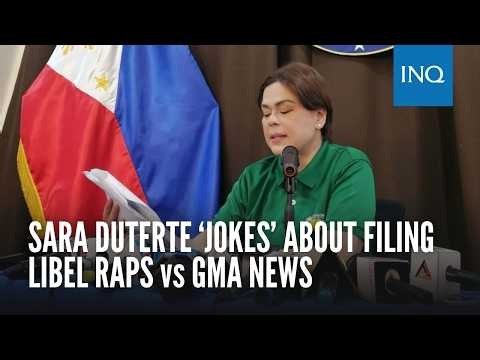 Sara Duterte ‘jokes’ about filing libel raps vs GMA News