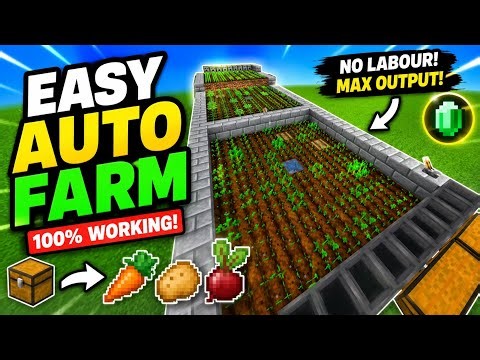 🌾 Easy Auto Farm in Minecraft! Unlimited Crops Generator 🚜