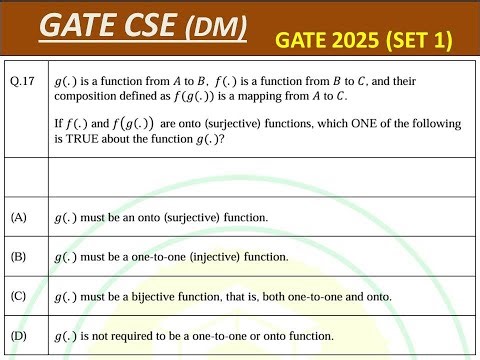 PYQ OF GATE 2025 (SET 1) | #function #set_theory | #DEC2025EXAM | GATE CSE EXAM | #GATEPYQ