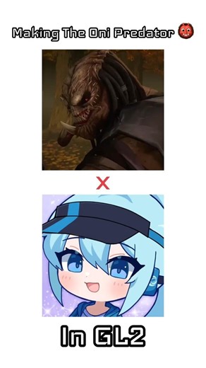 Making the Oni Predator in GL2! 👹🔥 #shorts #predatorkillerofkillers #yautja #gacha #xyzbca