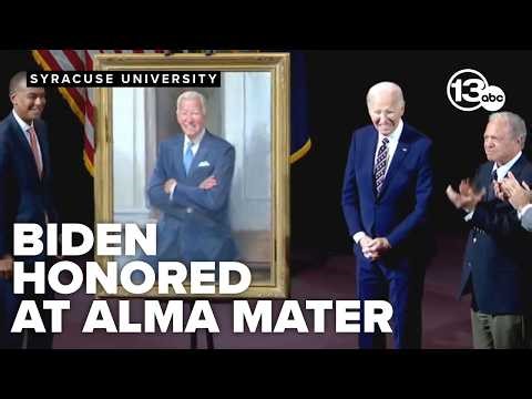 FULL: Biden's official portrait unveiled at Syracuse University