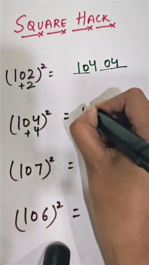 Square hack #multiplication #ytshorts #shorts #yutubeshorts #maths #trendingreels #maths #tricks