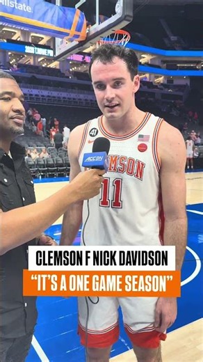 Clemson forward Nick Davidson after the Tigers’ 72-61 win over Wake Forest 🗣️ #clemsontigers #cbb