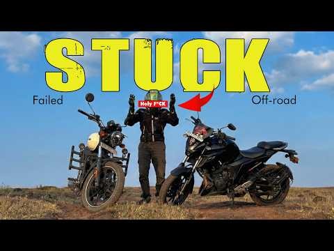 Failed Off-Road | Fz25 Punctured & ThunderBird Problems | #thunderbird #royalenfield #fz25 #problem