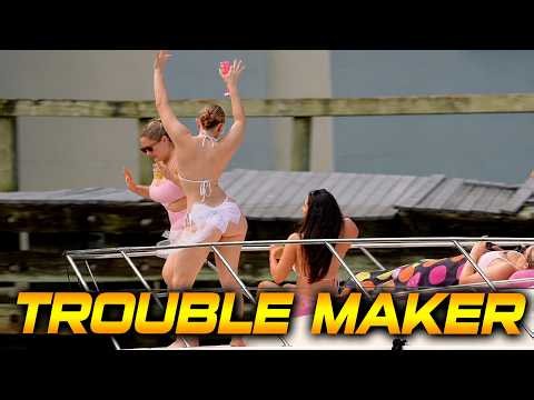 ONLY IN MIAMI !! Bikini Girls Took Over The River