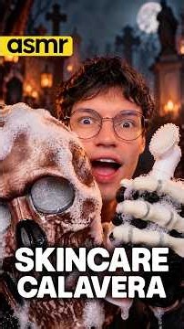 LE HAGO SKINCARE A LA CALAVERA- ASMR HALLOWEEN #asmr #halloween #asmrsounds #humor #skincare
