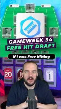 FREE HIT TEAM FOR BLANK GAMEWEEK 34 #fpl #fantasypremierleague #fpltips