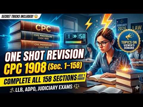 CPC 1908 (Sec. 1–158) One Shot Revision | Complete CPC for LLB, ADPO & Judiciary Exams