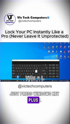 Lock Your PC Instantly like a pro (Never leave it unprotected) #windows #tech #tutorial