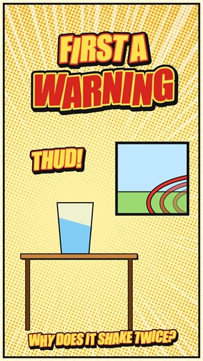 Why does an earthquake shake twice? P waves vs S waves #science #earthquake