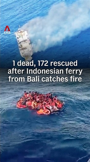 1 dead, 172 rescued after Indonesian ferry from Bali catches fire
