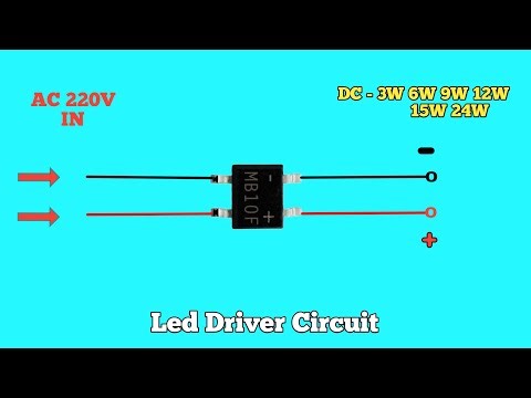 AC To DC Led Driver Circuit Using Mb10f Rectifier How To Make Led Driver Circuit