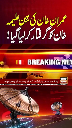 Imran Khan’s Sister Aleema Khan Arrested #ytshorts #arynews #shorts #aleemakhan #imrankhan