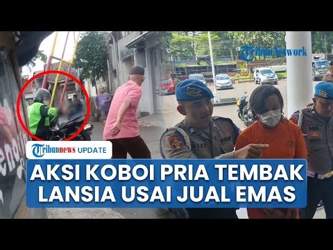 Detik-detik Aksi Koboi Pria Berjaket Ojol Tembak Lansia di Bandung usai Ketahuan Jual Emas Palsu