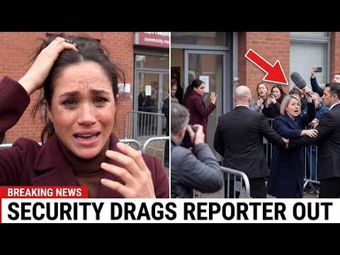 Meghan MELTDOWN As Reporter DARES Mention Archie & Lilibet — Nottingham Security DRAGS Her Out
