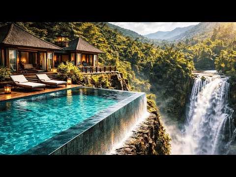 5 Star Luxury Cliff Resort in the Jungle 🌿 Infinity Pool Above a Waterfall (4K)