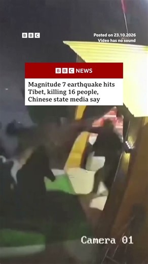 Powerful earthquake hits Tibet, killing 16 people, reports say. #BBCNews
