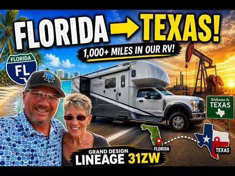 Florida To Texas In Our Grand Design Lineage - How To Save money On Campsites!