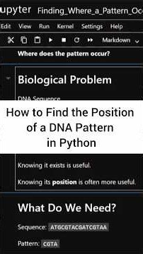 How to Find the Position of a DNA Pattern in Python | find() #Shorts